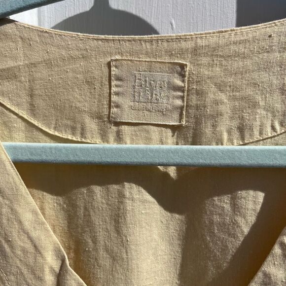 Blue Fish Hand Painted Linen Dress - Picture 12 of 14